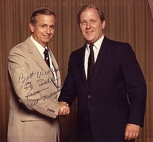 One of Dale's proudest moments, with Bill Marriott