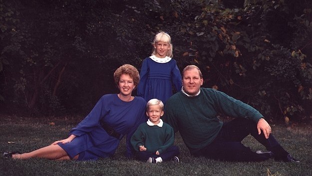Family Portrait: Pam, Dale, daughter Anna and son Peter