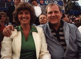 Pam and Dale at the SuperBowl, Jan. 1993